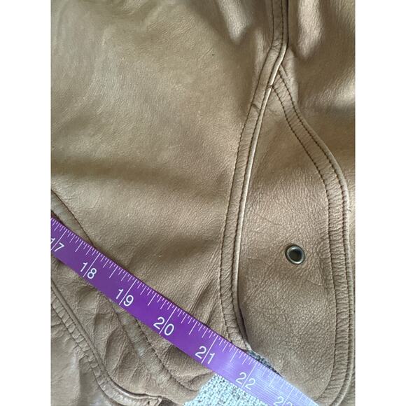 St. John's Bay Vintage Classic Suede Bomber Jacket, Size Large - Picture 7 of 7